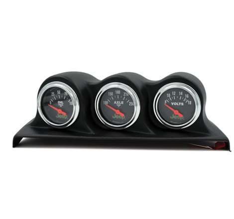 Autometer 07-10 Jeep Wrangler JK Oil PSI/Axle Temp/Volt 3 Piece Gauge Kit