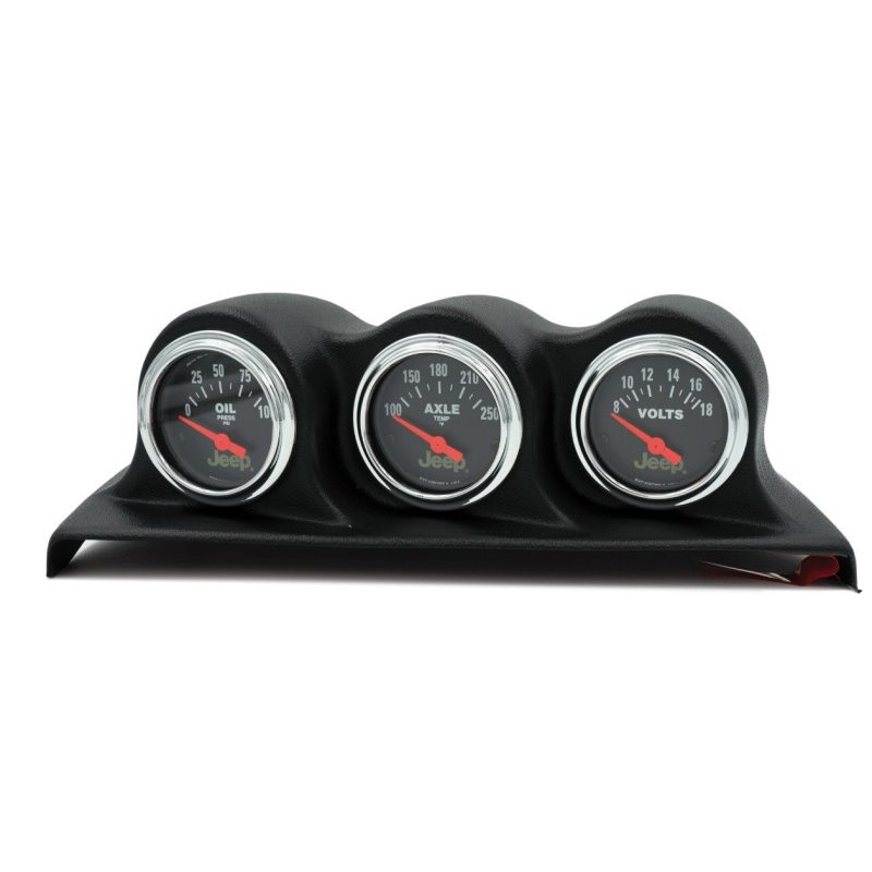 Autometer 07-10 Jeep Wrangler JK Oil PSI/Axle Temp/Volt 3 Piece Gauge Kit