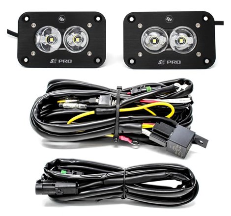 Baja Designs S2 Pro Flush Mount LED Light Pod Kit Work/Scene Pattern - Pair