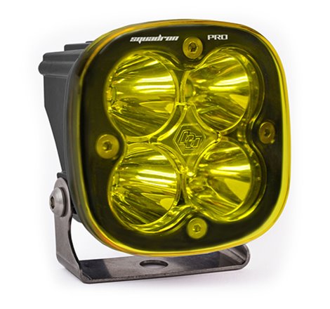 Baja Designs Squadron Pro Spot Pattern Black LED Light Pod - Amber