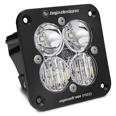 Baja Designs Squadron Pro Driving/Combo Pattern Flush Mount Black LED Light Pod - Clear