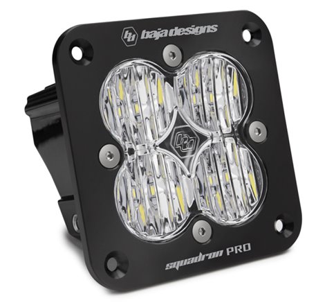 Baja Designs Squadron Pro Black Wide Cornering Pattern Flush Mount LED Light Pod - Black