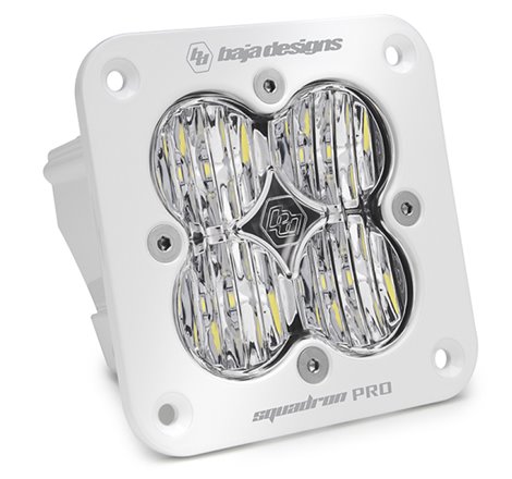 Baja Designs Squadron Pro White Wide Cornering Pattern Flush Mount LED Light Pod - Clear