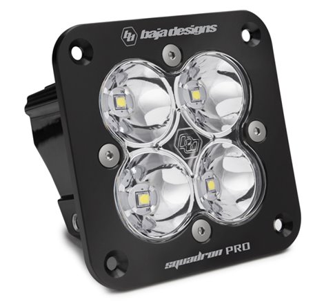 Baja Designs Squadron Pro Work/Scene Pattern Black Flush Mount LED Light Pod - Clear