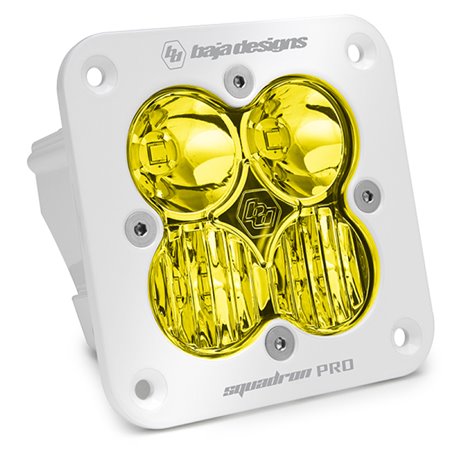 Baja Designs Flush Mount LED Light Pod White Amber Lens Driving/Combo Pattern Squadron Pro