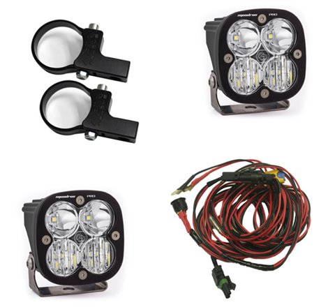 Baja Designs Squadron Pro LED Light Pods Kit w/Horizontal Mounts/1.75in Harness