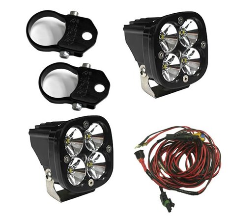 Baja Designs Squadron Pro LED Light Pods Kit w/Vertical Mounts/2.00in Harness