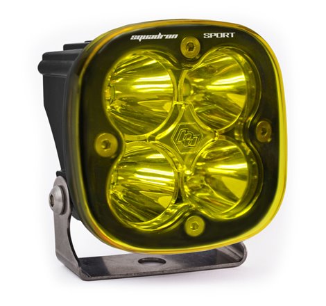 Baja Designs Squadron Sport Spot Pattern Black LED Light Pod - Amber