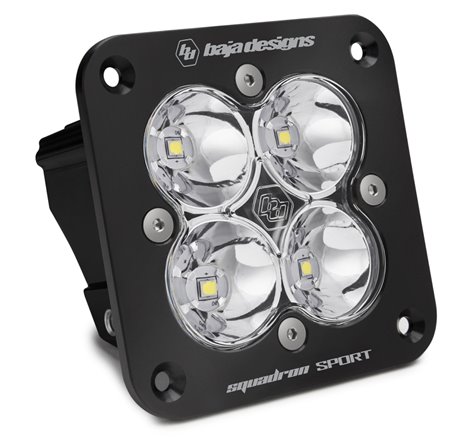 Baja Designs Squadron Sport Black Flush Mount LED Spot - Clear