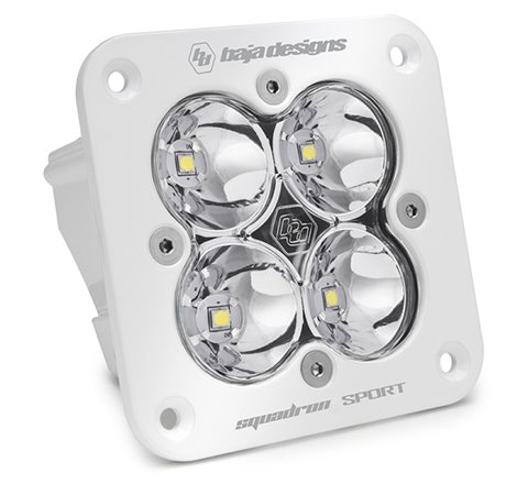 Baja Designs Squadron Spot Pattern White Sport Flush Mount LED Light Pod - Clear