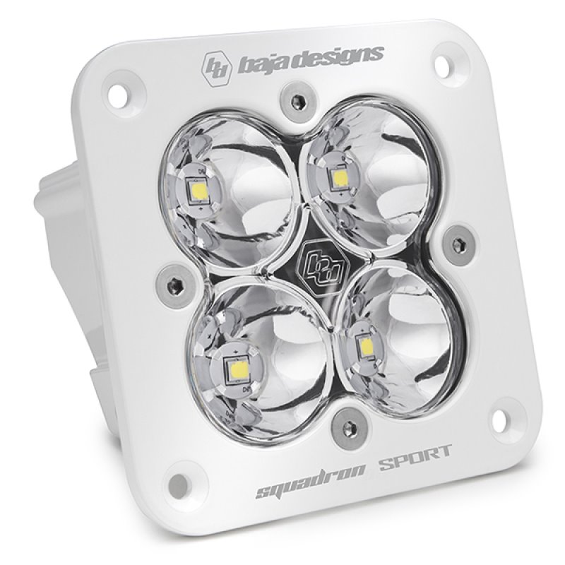 Baja Designs Squadron Spot Pattern White Sport Flush Mount LED Light Pod - Clear