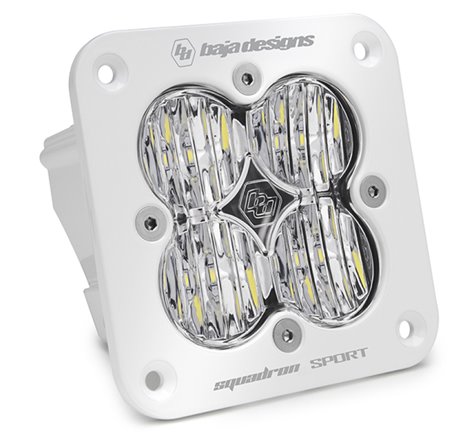 Baja Designs Squadron Sport White Wide Cornering Pattern Flush Mount LED Light Pod - Clear