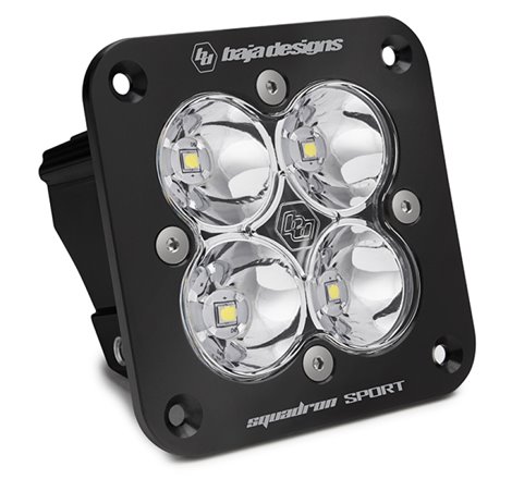 Baja Designs Squadron Sport Work/Scene Pattern Black Flush Mount LED Light Pod - Clear