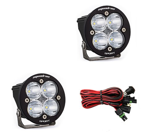 Baja Designs Squadron R Sport LED Spot Pair Light Pods - Clear