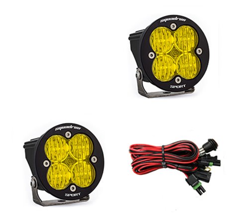 Baja Designs Squadron R Sport Wide Cornering Pair LED Light Pods - Amber