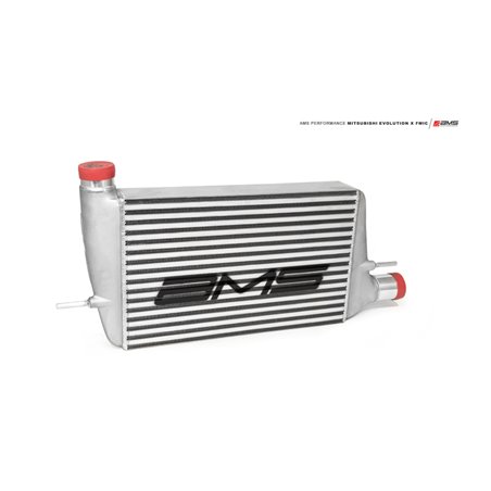 AMS Performance 08-15 Mitsubishi EVO X Front Mount Intercooler w/Modular Cast End Tanks & Logo