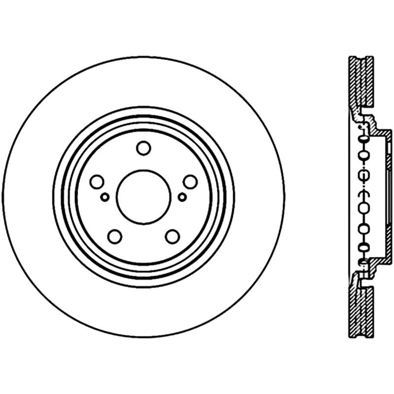 Stoptech 08-18 Toyota Highlander Front Performance Cryo Rotor