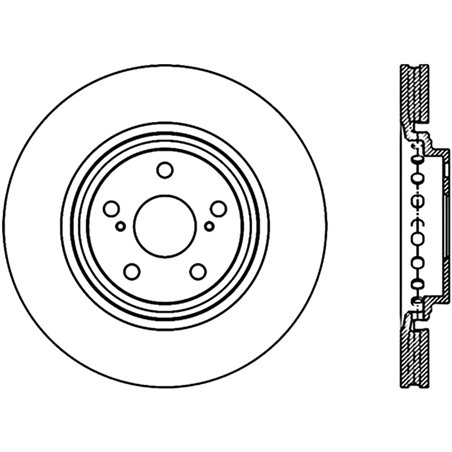 Stoptech 08-18 Toyota Highlander Front Performance Cryo Rotor