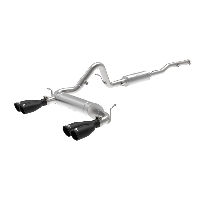 aFe Vulcan Series 2.5in 304SS Cat-Back Exhaust 07-18 Jeep Wrangler (JK) V6-3.6/3.8L w/ Black Tips