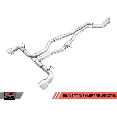 AWE Tuning 2020 Toyota Supra A90 Track Edition Exhaust - 5in Chrome Silver Tips