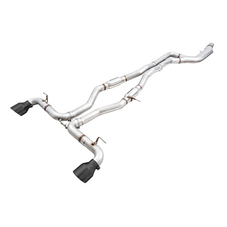 AWE 2020 Toyota Supra A90 Resonated Track Edition Exhaust - 5in Diamond Black Tips