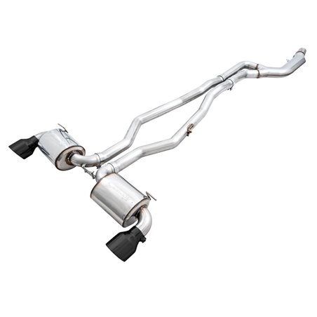 AWE 2020 Toyota Supra A90 Non-Resonated Touring Edition Exhaust - 5in Diamond Black Tips