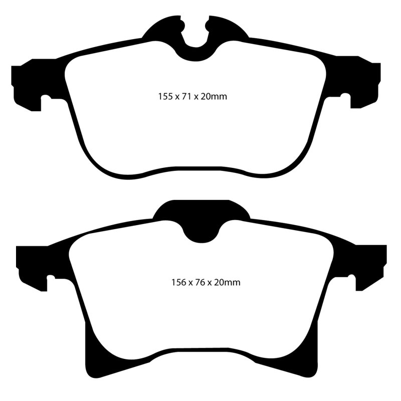 EBC 08-09 Saturn Astra 1.8 Greenstuff Front Brake Pads