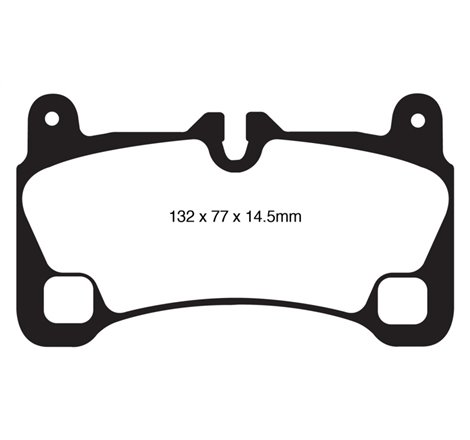 EBC 08-09 Volkswagen Touareg 3.6 (2 holes at bottom of backplate) Redstuff Rear Brake Pads