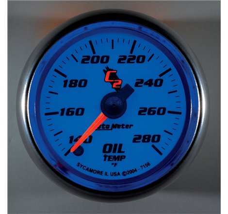 Autometer C2 52mm 140 - 280 Deg. F Electronic Oil Temp Gauge