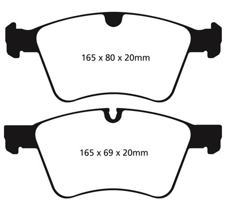 EBC 08-10 Mercedes-Benz GL320 3.0 TD (373mm Front Rotors) Greenstuff Front Brake Pads