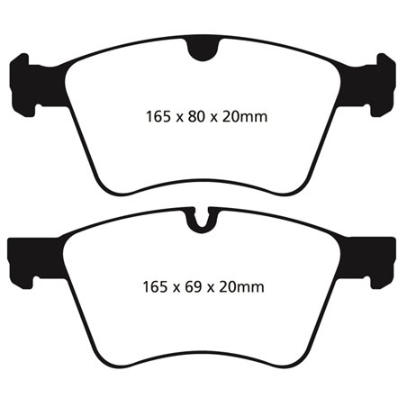 EBC 08-10 Mercedes-Benz GL320 3.0 TD (373mm Front Rotors) Greenstuff Front Brake Pads