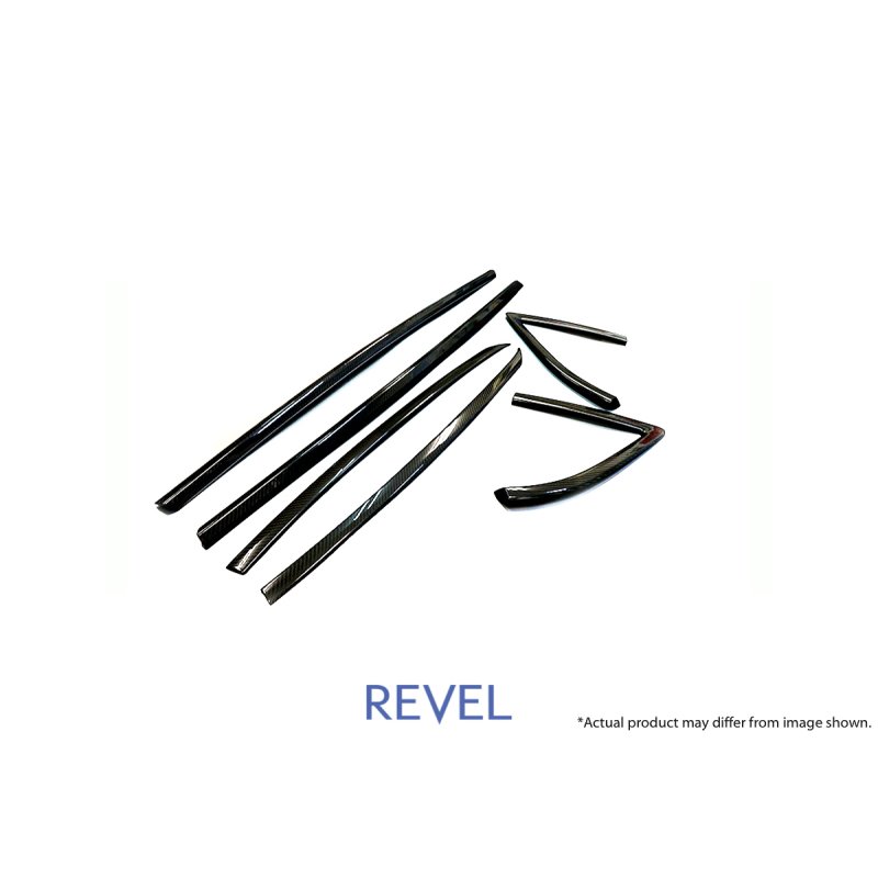 Revel GT Dry Carbon Door Window Moulding Cover 2020 Toyota GR Supra - 6 Pieces