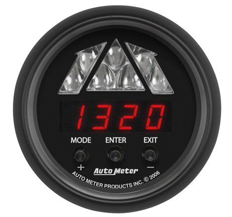 Autometer Z-Series 2-1/16in Tachometer Digital 16000 RPM w/ LED Shift Light