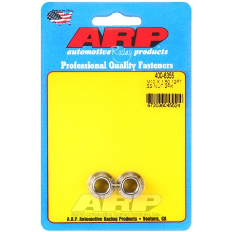 ARP M10 X 1.50 SS 12mm socket 12pt Nut Kit (2-pack)