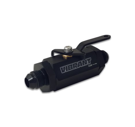 Vibrant -8AN to -8AN Male Shut Off Valve - Black