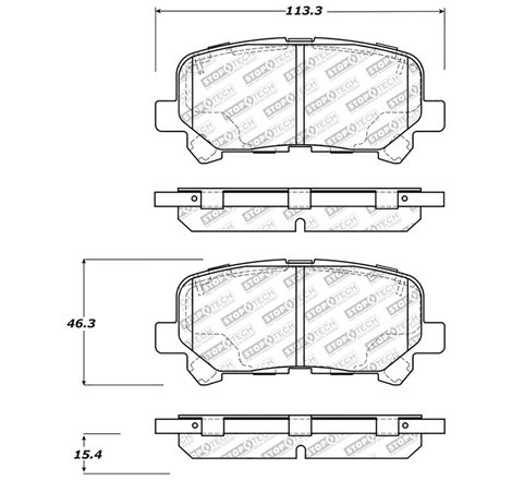 StopTech 12-18 Honda Pilot Street Select Rear Brake Pads