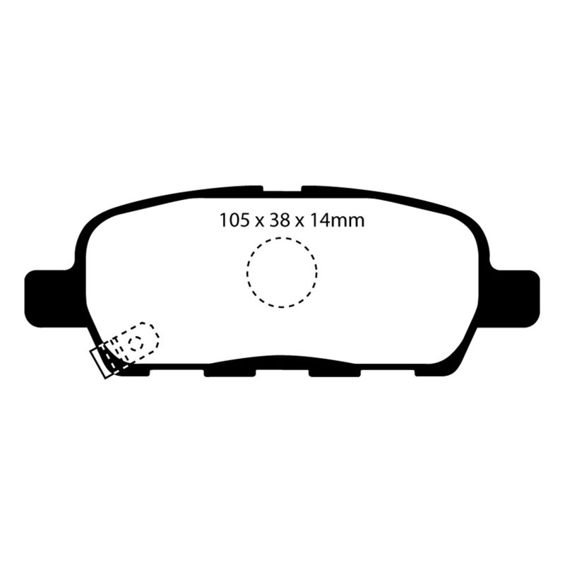 EBC 08-13 Infiniti EX35 3.5 Redstuff Rear Brake Pads