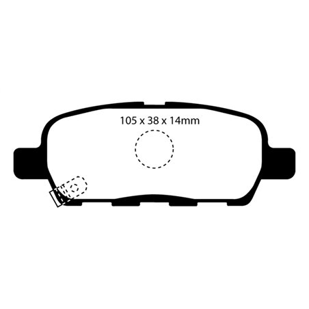 EBC 08-13 Infiniti EX35 3.5 Redstuff Rear Brake Pads