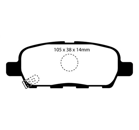 EBC 08-13 Infiniti EX35 3.5 Yellowstuff Rear Brake Pads