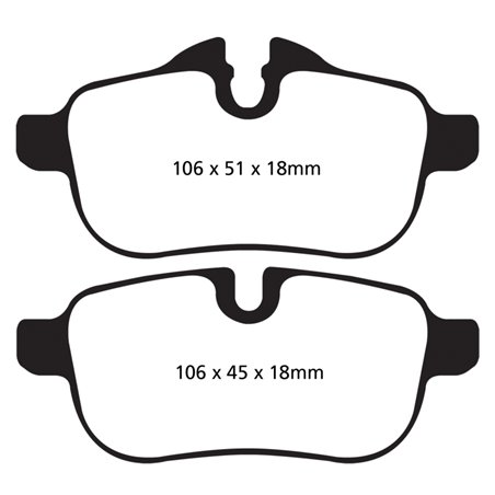 EBC 09+ BMW Z4 3.0 (E89) Greenstuff Rear Brake Pads