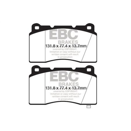 EBC 09+ Hyundai Genesis Coupe 2.0 Turbo (Brembo) Yellowstuff Front Brake Pads