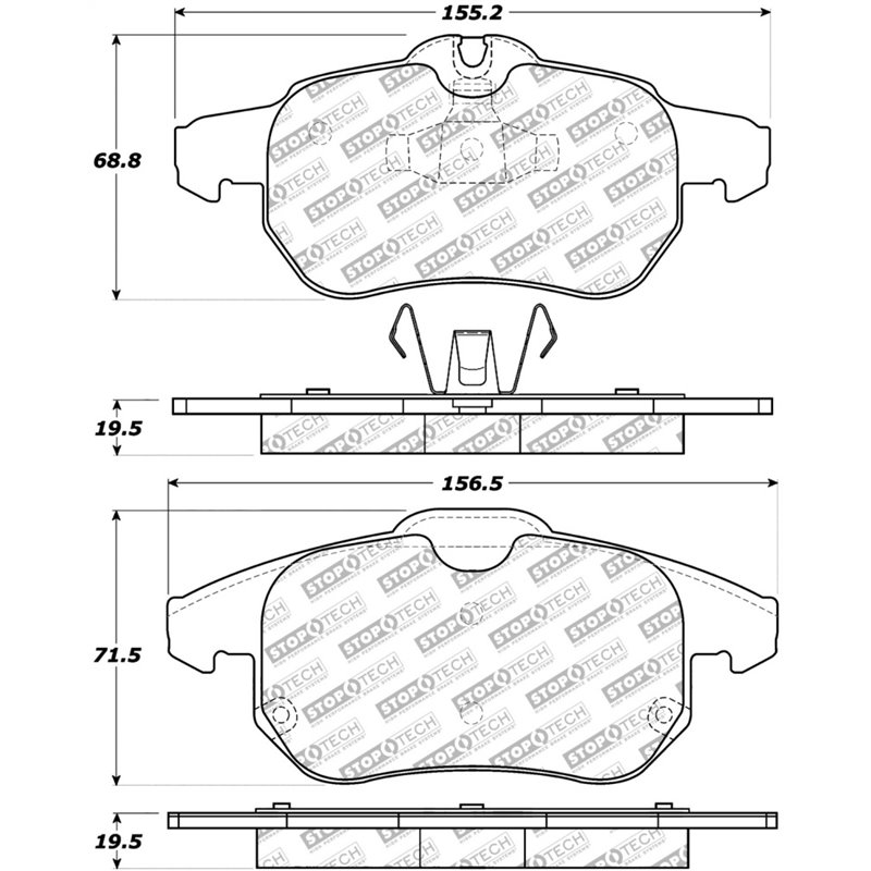 StopTech 06-11 Saab 9-3 Street Select Brake Pads w/Hardware - Front