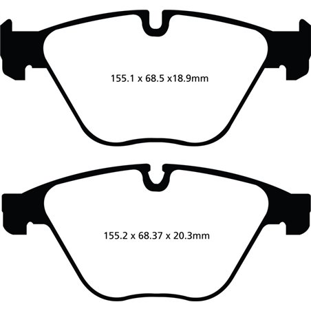 EBC 10+ BMW 535i 3.0 Turbo (F10) Greenstuff Front Brake Pads