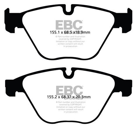 EBC 10+ BMW 535i 3.0 Turbo (F10) Redstuff Front Brake Pads