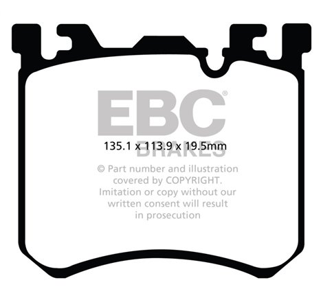 EBC 10-13 BMW X5M 4.4 Twin Turbo Redstuff Front Brake Pads