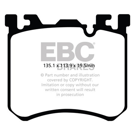 EBC 10-13 BMW X5M 4.4 Twin Turbo Redstuff Front Brake Pads