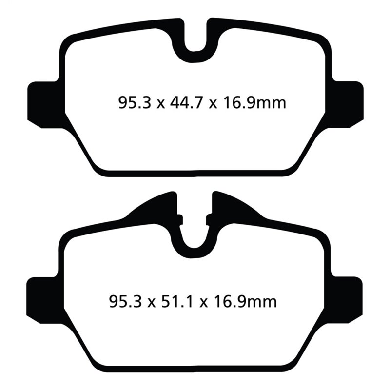 EBC 10+ Mini Countryman 1.6 Cooper Greenstuff Rear Brake Pads