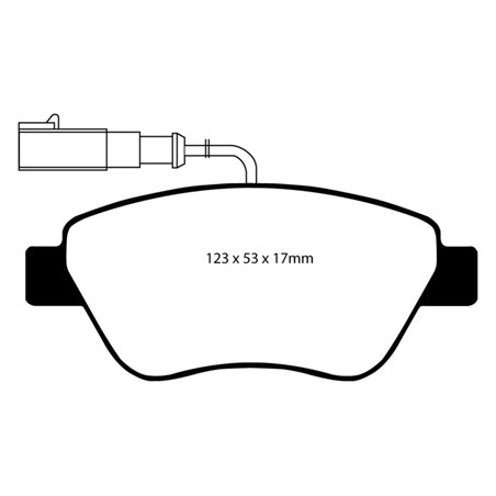 EBC 10-11 Fiat 500 1.4 (Bosch Calipers) Greenstuff Front Brake Pads