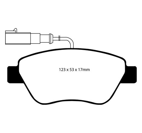 EBC 10-11 Fiat 500 1.4 (Bosch Calipers) Redstuff Front Brake Pads