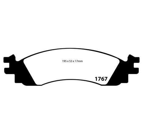 EBC 10-12 Ford Taurus 3.5 Twin Turbo SHO Redstuff Front Brake Pads